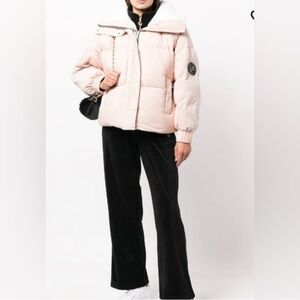 Moose Knuckles Light Pink Puffer Jacket